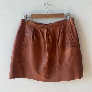Madewell Broadway & Broome Belltoll Leather Skirt size 8